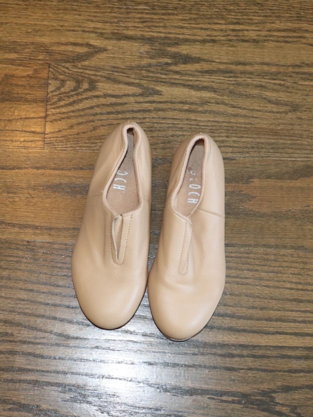 Woman's Bloch Tap - Flex Leather Slip On Tap Dance Shoes Beige |Tan|Nude Size 1
